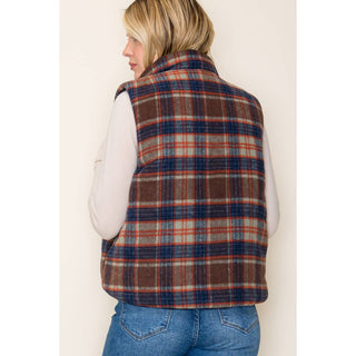 Reversible Plaid/Corduroy vest-Vest-STACCATO-Summit Lane Boutique, Women's Apparel and Gifts located in Grand Rapids, MI