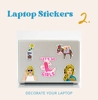 Let's Go Girls Pink Boot Sticker-Stickers-inviting affairs paperie-Summit Lane Boutique, Women's Apparel and Gifts located in Grand Rapids, MI