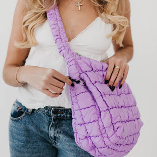 Carmen Quilted Hobo Tote Bag-Handbags-Pretty Simple-Summit Lane Boutique, Women's Apparel and Gifts located in Grand Rapids, MI