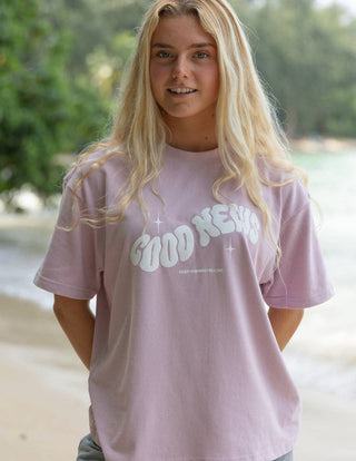Good News Pink Unisex Tee-Graphic Tees-Elevated Faith-Summit Lane Boutique, Women's Apparel and Gifts located in Grand Rapids, MI