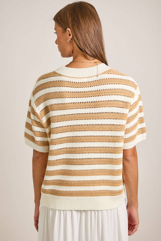 Annika Nautical Stripe Cardigan with Starfish Buttons-Cardigans-Main Strip-Summit Lane Boutique, Women's Apparel and Gifts located in Grand Rapids, MI