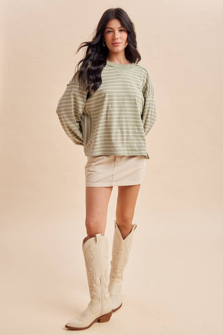 Hadley Striped Pullover-Long Sleeves-In Loom-Summit Lane Boutique, Women's Apparel and Gifts located in Grand Rapids, MI
