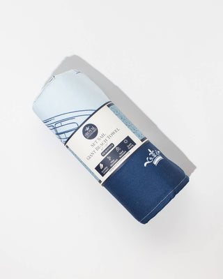 Set Sail Giant Beach Towel Light Blue/Navy 40x70-The Royal Standard-Summit Lane Boutique, Women's Apparel and Gifts located in Grand Rapids, MI