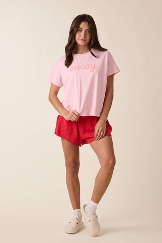 'VACAY' KNIT TEE-Short Sleeves-Wishlist Apparel-Summit Lane Boutique, Women's Apparel and Gifts located in Grand Rapids, MI