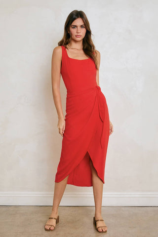 Heaven Sent Tulip Hem Midi Wrap Dress-Dresses-Dress Forum-Summit Lane Boutique, Women's Apparel and Gifts located in Grand Rapids, MI