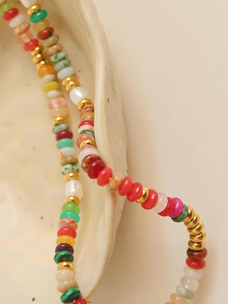Sunny Non-Tarnish Boho Color Beaded Necklace-Necklaces-Flânerie by MAIQ-Summit Lane Boutique, Women's Apparel and Gifts located in Grand Rapids, MI