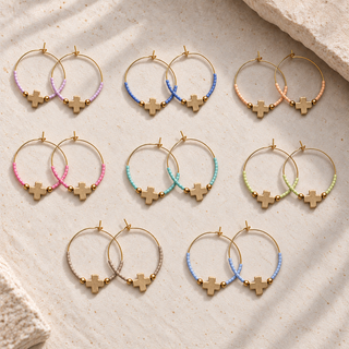 Faithful Hoop Earrings-Earrings-Lenny & Eva-Summit Lane Boutique, Women's Apparel and Gifts located in Grand Rapids, MI