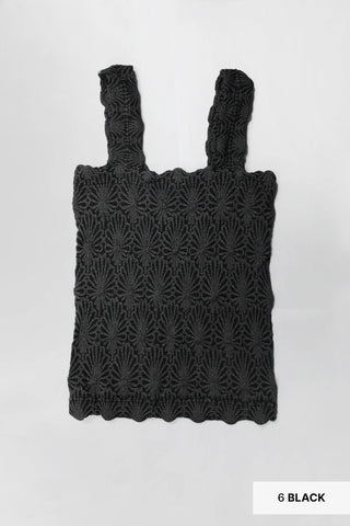 Lace Textured Square Top-Tank Top-NIKIBIKI-Summit Lane Boutique, Women's Apparel and Gifts located in Grand Rapids, MI