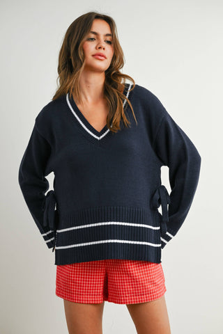 Varsity Sweater-Sweaters-BUTTERMELON-Summit Lane Boutique, Women's Apparel and Gifts located in Grand Rapids, MI