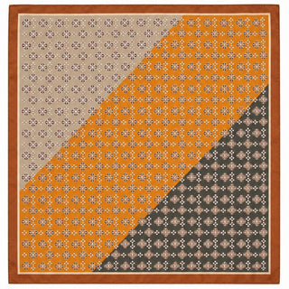 Geometric Tile Motif Color-Block Silky Scarf-Scarves-JOSSLYN by wall to wall-Summit Lane Boutique, Women's Apparel and Gifts located in Grand Rapids, MI