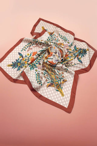 LARGE FLORAL PRINT BANDANA SCARF | 40SC697-Scarves-JOSSLYN by wall to wall-Summit Lane Boutique, Women's Apparel and Gifts located in Grand Rapids, MI