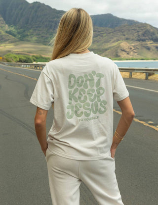 Don't Keep Jesus to Yourself Unisex Tee-Graphic Tees-Elevated Faith-Summit Lane Boutique, Women's Apparel and Gifts located in Grand Rapids, MI