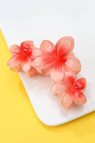 Gradient Resin Floral Hair Claw Clips-Hair Accessories-JOSSLYN by wall to wall-Summit Lane Boutique, Women's Apparel and Gifts located in Grand Rapids, MI