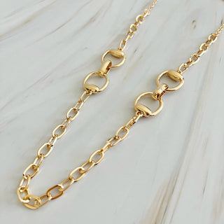 Double Equestrian Chain Necklace-Necklaces-Ellison+Young-Summit Lane Boutique, Women's Apparel and Gifts located in Grand Rapids, MI