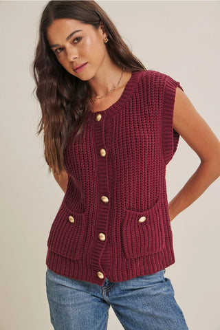 The Autumn Heirloom Sweater Vest-Sweaters-in february-Summit Lane Boutique, Women's Apparel and Gifts located in Grand Rapids, MI