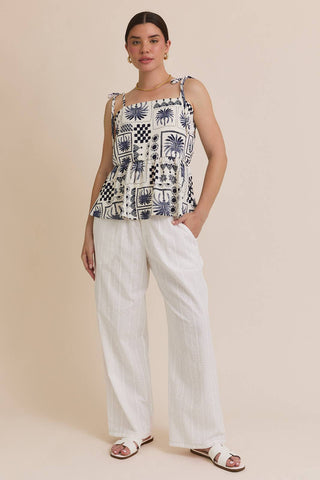 Tie Strap Abstract Tank-Tank Top-GILLI-Summit Lane Boutique, Women's Apparel and Gifts located in Grand Rapids, MI