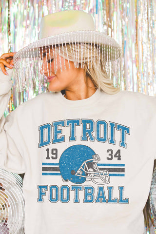 Detroit Football Oversized Sweatshirt-Sweatshirt-GOOD DAY STREET-Summit Lane Boutique, Women's Apparel and Gifts located in Grand Rapids, MI