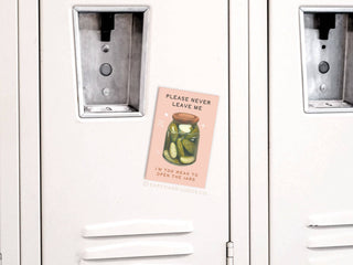 Never Leave Me Pickles Jar Refrigerator Magnet-Magnets-Easyhand Goods – formerly Onderkast-Summit Lane Boutique, Women's Apparel and Gifts located in Grand Rapids, MI