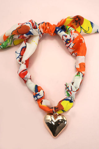 HANDMADE SCARF CHARM NECKLACE-Necklaces-JOSSLYN by wall to wall-Summit Lane Boutique, Women's Apparel and Gifts located in Grand Rapids, MI