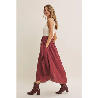 Rustic Weekend Twofer Maxi Dress with Cascading Ruffles-Dresses-in february-Summit Lane Boutique, Women's Apparel and Gifts located in Grand Rapids, MI