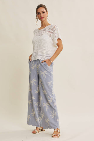 Kendra Open Weave Top-Short Sleeves-in february-Summit Lane Boutique, Women's Apparel and Gifts located in Grand Rapids, MI