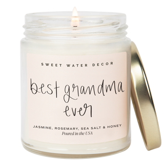 Best Grandma Ever 9 oz Soy Candle - Home Decor & Gifts-Sweet Water Decor-Summit Lane Boutique, Women's Apparel and Gifts located in Grand Rapids, MI