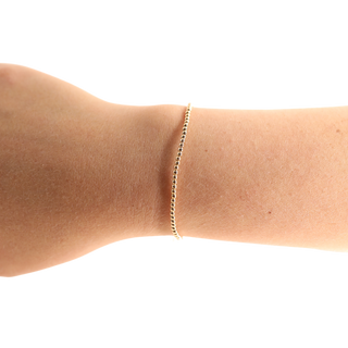 2MM Gold Beaded Bracelet-bracelet-Beaded Blondes-Summit Lane Boutique, Women's Apparel and Gifts located in Grand Rapids, MI