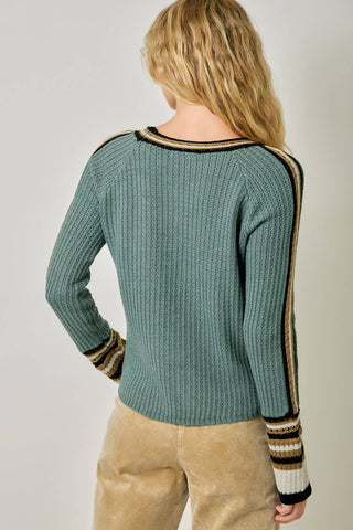 The Sloane Contrast Trim Sweater-Sweater-Mystree-Summit Lane Boutique, Women's Apparel and Gifts located in Grand Rapids, MI