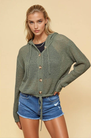 Bobbi Open Knit Sweater-Cardigans-Doe and Rae-Summit Lane Boutique, Women's Apparel and Gifts located in Grand Rapids, MI