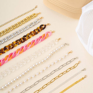 Trucker Hat Chain-Crystal Gem-Hat Chains-The Darling Effect-Summit Lane Boutique, Women's Apparel and Gifts located in Grand Rapids, MI