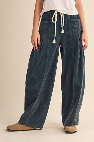 Ashlyn Corduroy Barrel Pants-Pants-&MERCI-Summit Lane Boutique, Women's Apparel and Gifts located in Grand Rapids, MI