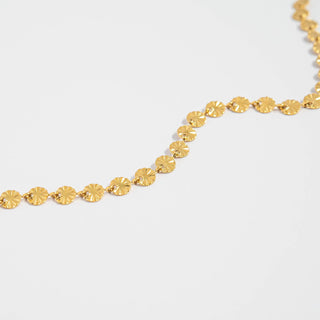 18K Gold PVD Stainless Steel Sunburst Chain Necklace-WJW-Summit Lane Boutique, Women's Apparel and Gifts located in Grand Rapids, MI
