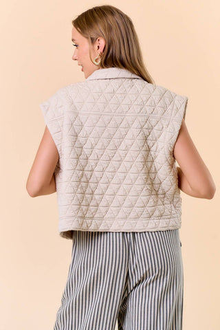 Charlie Quilted Vest-Vest-Doe and Rae-Summit Lane Boutique, Women's Apparel and Gifts located in Grand Rapids, MI