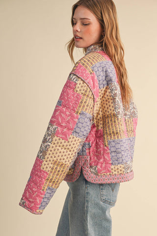 Pretty in Patchwork Quilted Jacket-Jacket-&MERCI-Summit Lane Boutique, Women's Apparel and Gifts located in Grand Rapids, MI