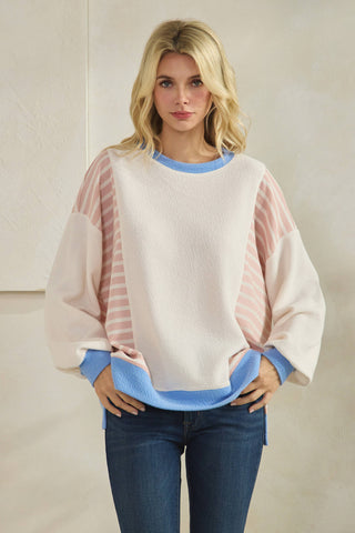 Britney Color Block Stripe Top-Long Sleeves-Tres Bien, Inc-Summit Lane Boutique, Women's Apparel and Gifts located in Grand Rapids, MI
