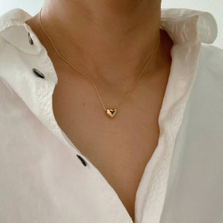 Love Bean Heart Necklace-Necklaces-Ellison+Young-Summit Lane Boutique, Women's Apparel and Gifts located in Grand Rapids, MI