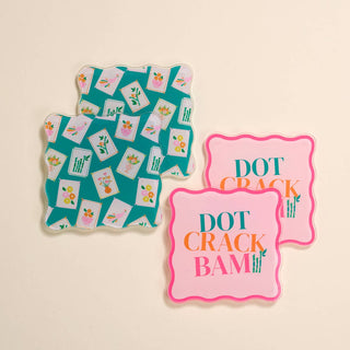 Table Talk Acrylic Coaster Set–It's Mahj Time-Gift Sets-The Darling Effect-Summit Lane Boutique, Women's Apparel and Gifts located in Grand Rapids, MI