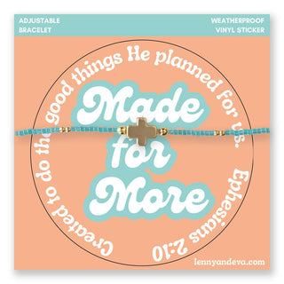 Made for More Cross Bracelet + Sticker | Ephesians 2:10