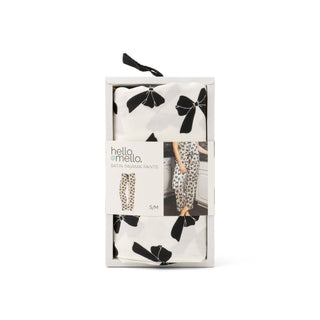 Hello Mello Bow So Lovely Satin Pajama Pant-Lounge Pants-DM Merchandising-Summit Lane Boutique, Women's Apparel and Gifts located in Grand Rapids, MI