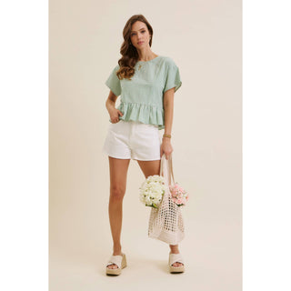 The Briar Stripe Top-Short Sleeves-in february-Summit Lane Boutique, Women's Apparel and Gifts located in Grand Rapids, MI