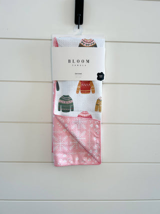 Jingle Bell Jumper - Waffle Weave Microfiber Towel-Kitchen Towel-Bloom Towels-Summit Lane Boutique, Women's Apparel and Gifts located in Grand Rapids, MI