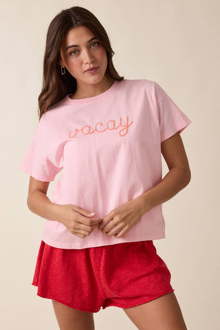 'VACAY' KNIT TEE-Short Sleeves-Wishlist Apparel-Summit Lane Boutique, Women's Apparel and Gifts located in Grand Rapids, MI