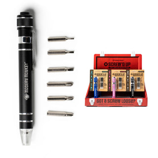 Modern Monkey® Screw’d Up 6-in-1 Mini LED Screwdriver-Tool Sets-DM Merchandising-Summit Lane Boutique, Women's Apparel and Gifts located in Grand Rapids, MI