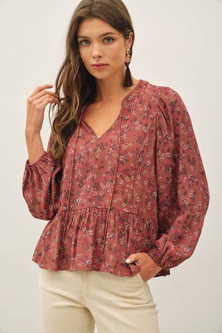 The Autumn Bloom Blouse-Blouse-Be Cool-Summit Lane Boutique, Women's Apparel and Gifts located in Grand Rapids, MI