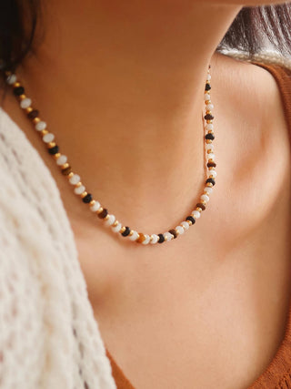 Arrow 18K Gold Non-Tarnish Boho Beaded Necklace-Necklaces-Flânerie by MAIQ-Summit Lane Boutique, Women's Apparel and Gifts located in Grand Rapids, MI
