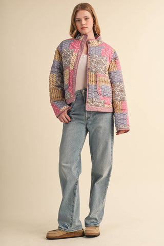 Pretty in Patchwork Quilted Jacket-Jacket-&MERCI-Summit Lane Boutique, Women's Apparel and Gifts located in Grand Rapids, MI