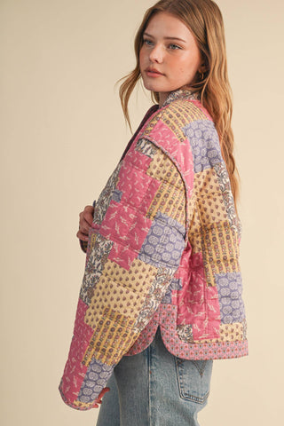 Pretty in Patchwork Quilted Jacket-Jacket-&MERCI-Summit Lane Boutique, Women's Apparel and Gifts located in Grand Rapids, MI