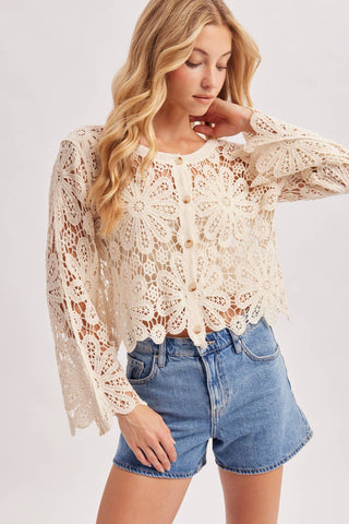 Daisy Bloom Cardigan-Cardigans-Bluivy-Summit Lane Boutique, Women's Apparel and Gifts located in Grand Rapids, MI