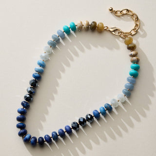 Mixed Bead Short Necklace with Adjustable Length-Necklaces-Frem-Summit Lane Boutique, Women's Apparel and Gifts located in Grand Rapids, MI
