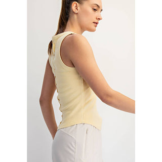 MINERAL WASHED COTTON RIB SLEEVELESS TANK-Rae Mode-Summit Lane Boutique, Women's Apparel and Gifts located in Grand Rapids, MI